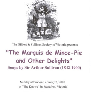 The Marquis de Mince-Pie 2003 CD cover